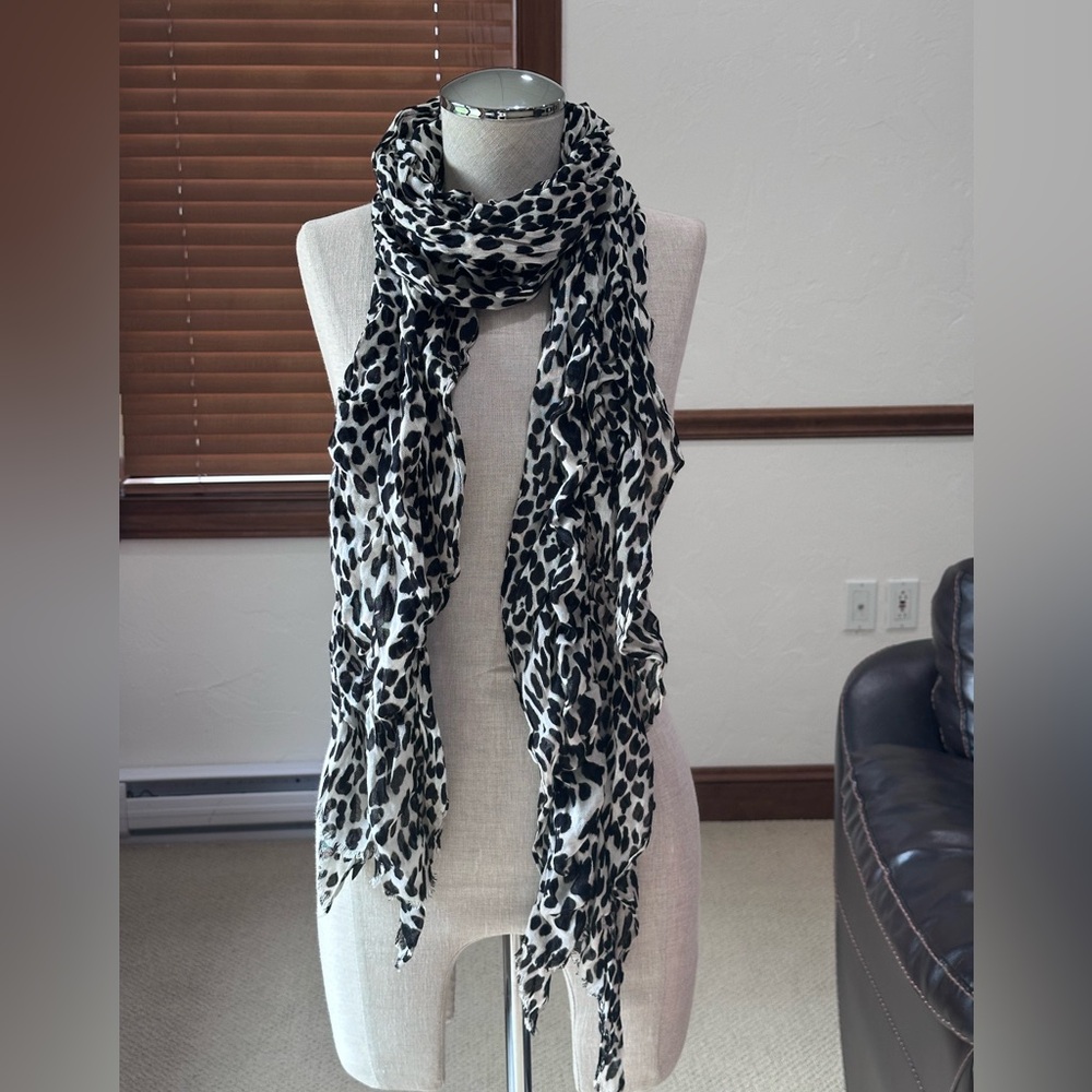 White House Black Market Animal Print Scarf